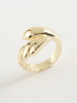 Burgulu Metal Yüzük-Sarı