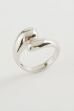 Su Damlası Metal Yüzük-Gümüş Rengi - Görsel 2