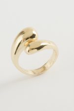 Su Damlası Metal Yüzük-Gümüş Rengi