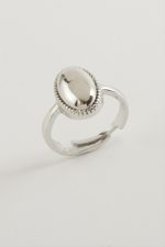 Oval Metal Yüzük-Gümüş Rengi - Görsel 2