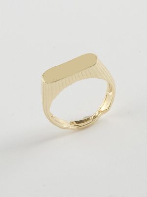 İsim Yazılabilir Metal Yüzük-Gümüş Rengi