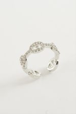 Oval Zirkon Taşlı Yüzük-Gümüş Rengi - Görsel 2