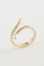 Oval Zirkon Taşlı Yüzük-Sarı - Görsel 2