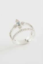 Çiçek Zirkon Taşlı Yüzük-Gümüş Rengi - Görsel 2