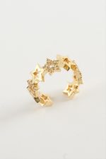 Yıldız Zirkon Taşlı Yüzük-Gümüş Rengi