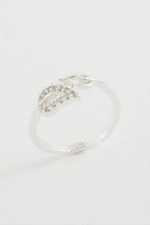 Yaprak Zirkon Taşlı Yüzük-Gümüş Rengi - Görsel 2