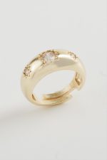 Yıldız Taşlı Yüzük-Gümüş Rengi