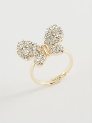 Kelebek Taşlı Yüzük-Sarı