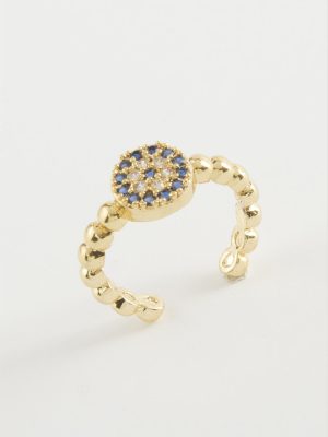 Nazar Taşlı Yüzük-Sarı