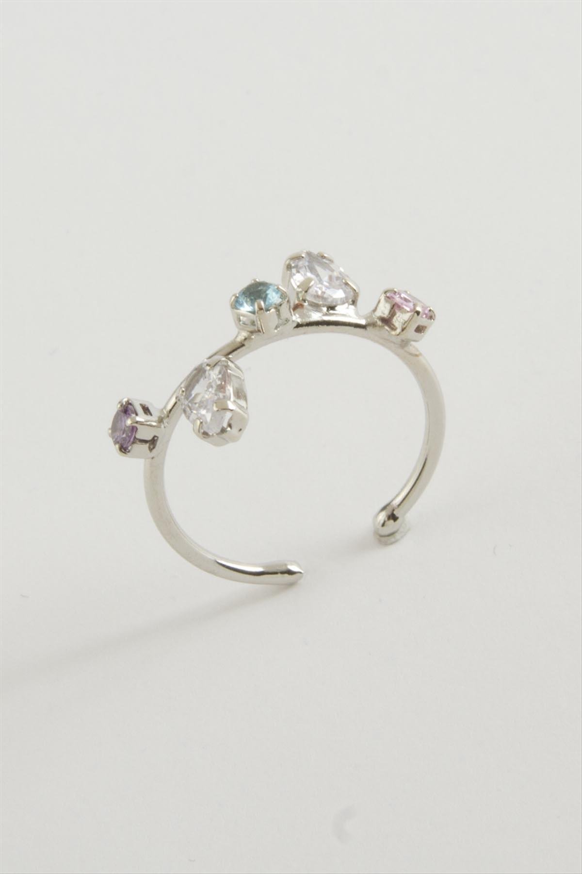 1207211_oval-renkli-tasli-yuzuk-8c923e.jpg Oval Renkli Taşlı Yüzük-Gümüş Rengi - Görsel 1