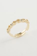 Yıldız Taşlı Yüzük-Sarı