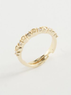 Crt Taşlı Yüzük-Sarı