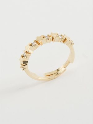 Yıldız Taşlı Yüzük-Gümüş Rengi