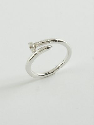 Çivi Metal Yüzük-Gümüş Rengi