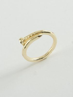 Çivi Metal Yüzük-Sarı