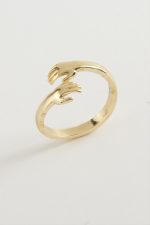 El Figürlü Metal Yüzük-Sarı