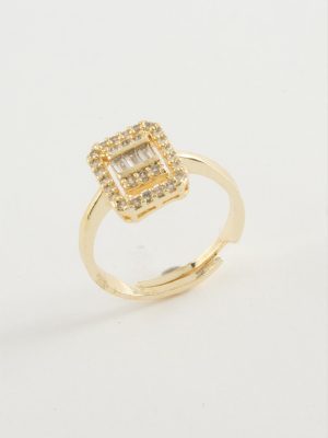 Baget Taşlı Yüzük-Sarı