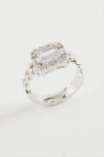 Baget Zirkon Taşlı Yüzük-Gümüş Rengi - Görsel 2