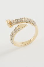 Çivi Zirkon Taşlı Yüzük-Sarı - Görsel 2