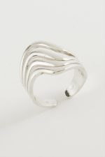 Oval Metal Yüzük-Gümüş Rengi - Görsel 2