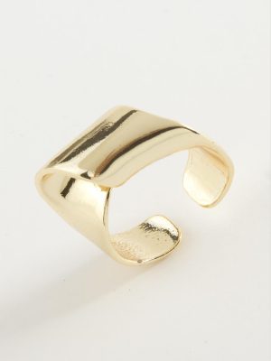 Kurdale Şekilli Metal Yüzük-Sarı