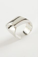 Kurdale Şekilli Metal Yüzük-Gümüş Rengi - Görsel 2