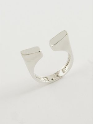 Köşeli Metal Yüzük-Sarı