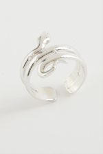 Yılan Metal Yüzük-Gümüş Rengi - Görsel 2