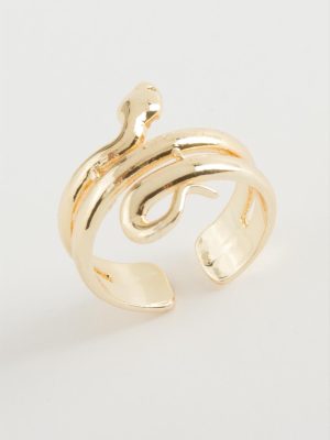 Yılan Metal Yüzük-Gümüş Rengi