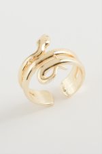 Yılan Metal Yüzük-Sarı