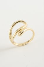 Oval Metal Yüzük-Sarı - Görsel 2