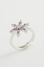 Lotus Zirkon Taşlı Yüzük-Gümüş Rengi - Görsel 2