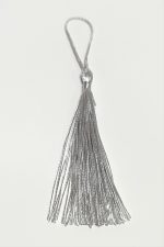 1 Adet Pamuk Püskül 14 cm-Gri - Görsel 2