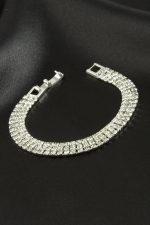 3 Sıra Taşlı Suyolu Bileklik-Gümüş Rengi - Görsel 2