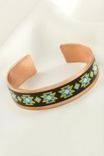 Üçgen Kalın Bakır Kelepçe Bileklik-Bronz - Görsel 2