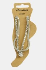 Kedi Zirkon Taşlı Lüks Halhal-Sarı