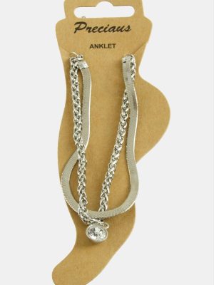 Kedi Zirkon Taşlı Lüks Halhal-Sarı