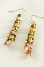 Silindir Bakır Küpe-Bronz