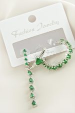 3 Adet Kalp Zirkon Taşlı Küpe-Sarı