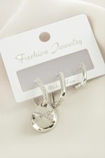 3 Adet Damla Zirkon Taşlı Küpe-Sarı