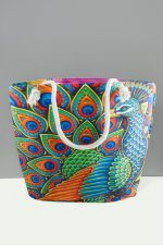 Desenli Plaj Çantası-Renkli