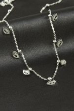 Göz Lüks Çelik Kolye-Gümüş Rengi - Görsel 2