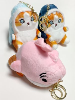 Kedi Peluş Anahtarlık-Renkli