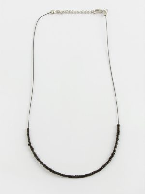 Kum Boncuk Kolye-Siyah