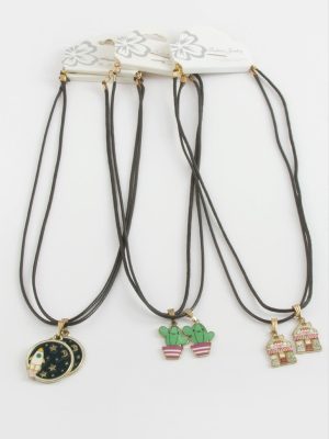 Karışık Arkadaşlık Kolyeleri Çift Kolye-Renkli