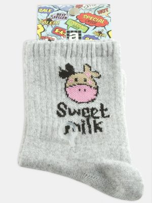 İnek Kolej Çorap 8X28-Gri