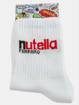 Çikolata Kolej Çorap 8X28-Beyaz