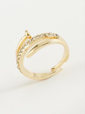 Çivi Taşlı Yüzük-Sarı