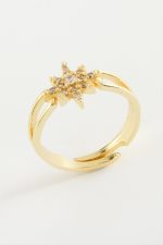 Şimşek Zirkon Taşlı Yüzük-Sarı - Görsel 2