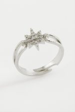 Şimşek Zirkon Taşlı Yüzük-Sarı